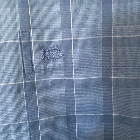 Southern Tide Blue Plaid Long Sleeve Sportshirt m Size XL - Picture 4 of 5